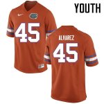 Youth Florida Gators #45 Carlos Alvarez NCAA Nike Orange Authentic Stitched College Football Jersey CQS6562OS